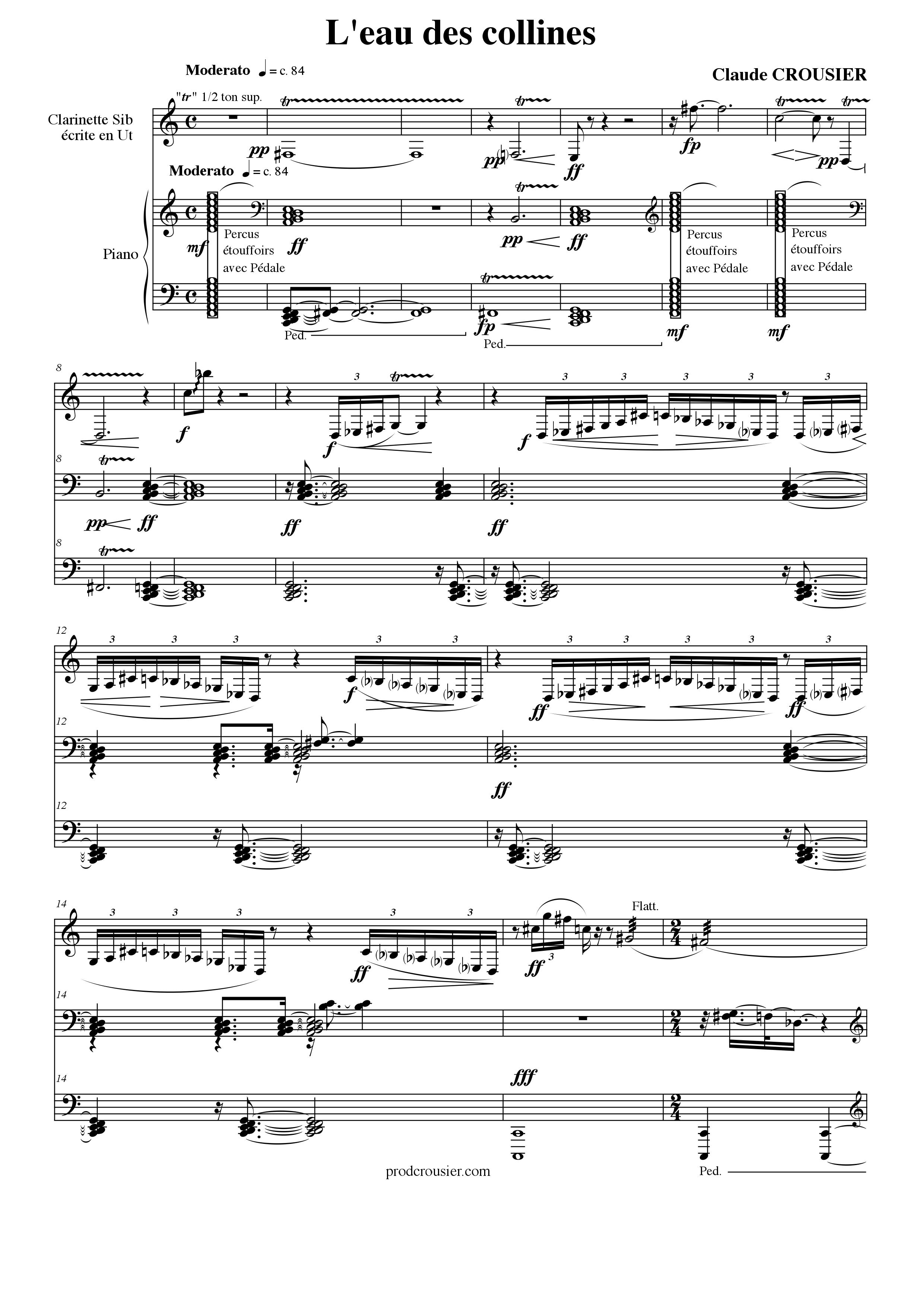 pour clarinette si b et piano